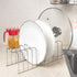 Slideep Pot Pan Lid Holder - Drying Rack and Bakeware Lid Storage Organizer for Pantry and Cabinet