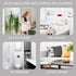 BYFU White Side Table, Small End Table with Storage Shelf, 3-Tier Nightstand for Bedroom and Living Room