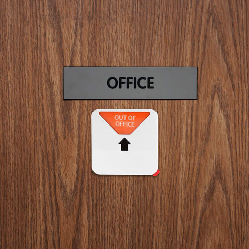Kichwit Privacy Sign, Do Not Disturb, Out of Office, Please Knock, Conference Sign for Offices, Silver