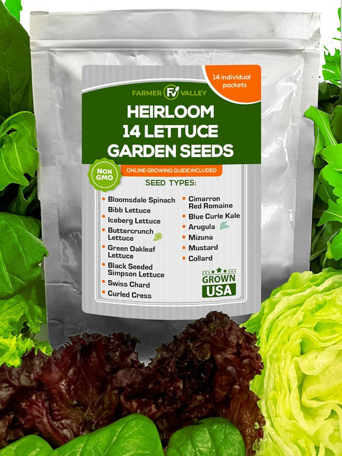 Lettuce & Salad Garden Seeds for Planting - 6400+ Non GMO USA