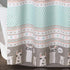 Lush Decor Llama Stripe Shower Curtain - 72" x 72", Pink and Turquoise Design