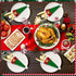 Hiboom 50 Pcs Christmas Cutlery Holders, Elf Hats Non Woven Fabric Silverware Storage Bag for Table Flatware