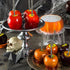 32 PCS Bling Candy Apple Bamboo Sticks, Caramel Apple Wooden Pointed Skewers with Rhinestones Diamond Mesh Wrap, Fruit