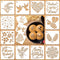 Patelai 12 Pcs Stencil for Bread, Artisan Baking Stencil Set for Decorating Bread, Cake, Pie, or Cookie Templates