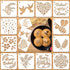 Patelai 12 Pcs Stencil for Bread, Artisan Baking Stencil Set for Decorating Bread, Cake, Pie, or Cookie Templates