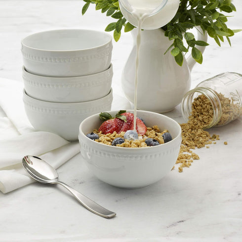 26 Everyday White Ounce Porcelain Soup Cereal Bowls
