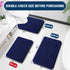 OLANLY Toilet Rugs U-Shaped 24x20 - Extra Soft Absorbent Chenille Bathroom Rugs, Non-Slip, Machine Washable Navy