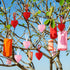 24 Pack Felt Heart Ornaments, Pink & Red Hanging Decorations for Christmas & Valentine's Day
