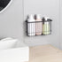 Toplife Wall Door Adhesive Kitchen Wrap Organizer Rack, No Drilling, Black Color