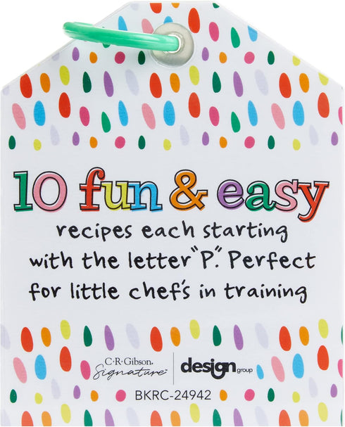 C.R. Gibson P-Easy Laminated Recipe Cards for Little Chefs, Multicolor