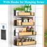HuggieGems 4 Pack Magnetic Spice Rack Organizer - for Refrigerator & Oven Storage