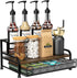 Coffee Syrup Rack Organizer, 3-Tier 8 Bottles Syrup Rack with 35 K
