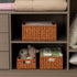 Set of 3 Wicker Storage Baskets with Built-in Handles - Multipurpose Nesting Baskets for Kitchen, Bathroom, Closet
