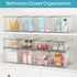 Vtopmart 4 Pack Large Stackable Storage Drawers, Acrylic Bathroom Closet Organizers for Kitchen Cabinets and Makeup