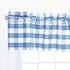 C&F Home Franklin Cornflower Blue Gingham Checkered 100% Cotton Single Window Valance Curtain 16" x 72"