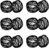 Kaizen Casa Handmade Black Napkin Rings Set of 12, Metal Mesh for Weddings and Dinner Parties