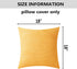 Home Brilliant Yellow Throw Pillow Covers Set of 2, 18x18 Super Soft Decorative Striped Corduroy Mustard Pillows
