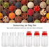 Portable Travel Spice Containers, Multi Spice Jars Storage with Lids for Camping, BBQ, Backpacking with 6 Seasoning