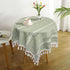 36''x36'', Summer Boho Small Square Tablecloth Sage Green Linen Coffee Table Cover, Spring Nightstand Cover Top, End