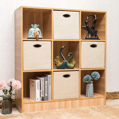 Posprica 12×12 Storage Cubes - 4pcs Fabric Drawers Organizer Bins, Beige