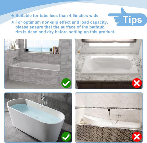 Generic 4 Cerpourt Baby Bath Toys Storage, Saddle Shape Compartment Mesh Bath Toy Organizer, Quick Access Bathtub Toy