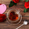 Patelai Heart Shaped Double Walled Glass Insulated Coffee Mug, 180 Ml, 6 oz Cappuccino Cup with Saucer & Spoons