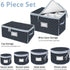VERONLY China Dinnerware Storage Containers Set, Quilted Box Bins with Dividers for Cups, Plates, Stemware, Moving Set