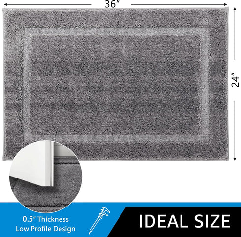Door Mat Indoor Entrance, Non-Slip Rubber Backing, Washable Dirt Trapper Entryway Rug, Super Absorbent Doormat, (24" x