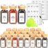 SWOMMOLY 24 Glass Spice Jars with 366 Labels, 6 oz Spice Jars