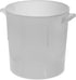 Carlisle FoodService Products 6 Quarts Bain Marie Round Food Storage Container, Plastic, White for Kitchens,
