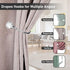Sumnacon 2 Pcs Heavy Duty Metal Curtain Holdbacks with Clear Crystal Ball, Decorative Drapery Tiebacks for Home Decor