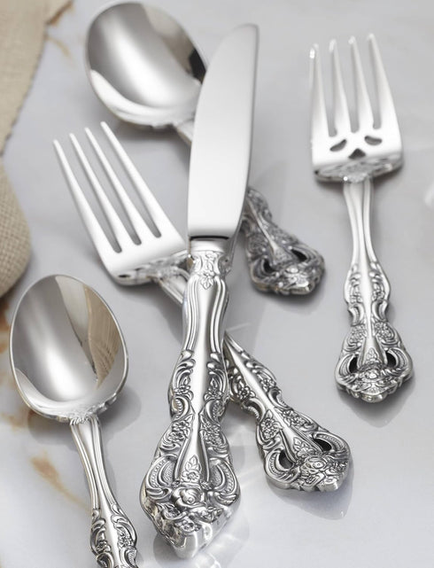 Oneida Michelangelo Fine Flatware Dinner Fork, Set of 4, 18/10 Stainless Steel, Dishwasher Safe