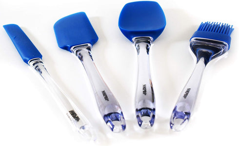 Norpro Silicone Jar/Icing Spatula, Blue, 10.5in/26.5cm