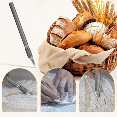 Junclyptic 10 Upgraded Bread Lame with Blades - Professional sourdough Scoring Tool for bread scoring tool, Safety