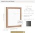 MCS Floating Frame with Canvas, Art Frames for Canvas Paintings with Adhesive Fasteners, Walnut Woodgrain, 8 x 10 Inch