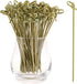 100 PCS Natural Bamboo Cocktail Picks, 4.7 Inch Toothpicks for Appetizers, Fancy Tooth Picks for Party Supplies