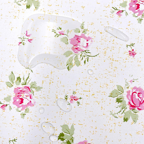 SimpleLife4U Pink Rose Furniture Protect Paper - Removable Shelf Liner for Kitchen Cabinet Dresser Drawer Covering