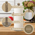 TheWolfard Countertop Handmade Fossil Grey Marble Paper Towel Holder Natural Stone Stand with Subtle Fossil Patterns