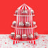 Super Z Outlet 3 Tier Cupcake Foam Stand with Circus Carnival Tent Design for Birthdays, Desserts, Decorations