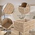 Paper Woven Storage Baskets with Iron Frame, Set of 3 Desk Organizers