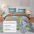 Set Sets 3 RYNGHIPY Dinosaur Kids Comforter Cartoon Dinosaur Bedding for Boys Pieces Full Microfiber Comforter