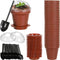 DOITOOL 20 Pack Flower Pot Dessert Cups with Lids and Spoons, 6.7