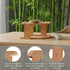2-Tier Countertop, Bamboo Corner Shelf for Kitchen or Bathroom Cabinet, Cupboard Storage and Organizer, Natural Wood