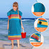 8-12 Sunset SUN CUBE Kids Towel Changing Swim Robe Surf Poncho, Quick Dry Microfiber Hooded Wearable Blanket for Boys