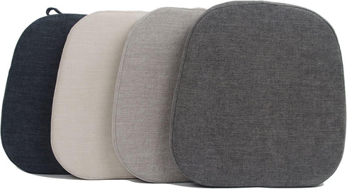 2 Pack 14x14 Inches, 2 Inch 2 Count Loveboat Navy Metal Dining Chair Pads, Chenille Fabric, High Density Foam Insert