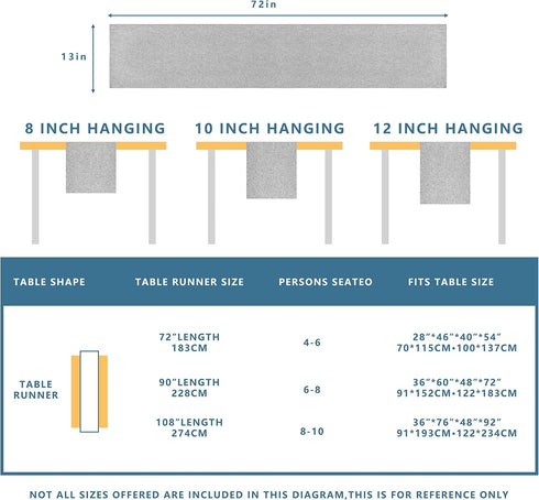 Winotic 13 90 Inches 13 90) Table Runner x Long, Cotton Linen Farmhouse Style Grey Table Linen for Kitchen Dining