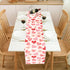QIHOMPIB Runner(13x72 Inch) Valentine Table Red Pink Love Heart Pattern Coffee Table Decor Valentines Day Home Kitchen