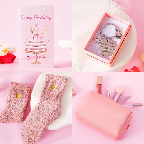 Birthday Gifts for Women, Unique Relaxation Spa Bath Gift Baskets for Her, Ideas Box Set for Mom, Sister, Friends