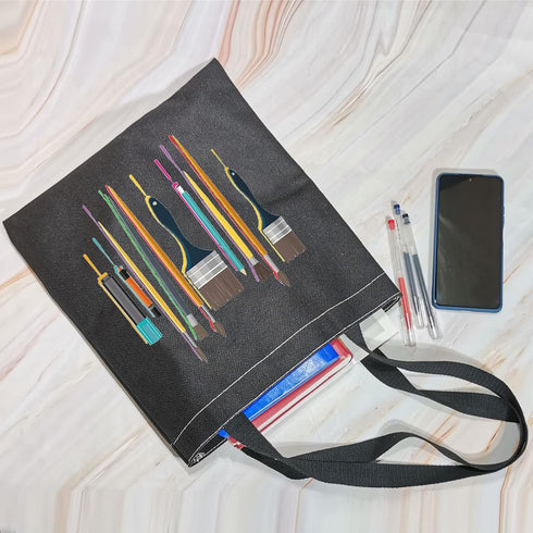 Artist Tote Bag, Creativity is Intelligence Having Fun, Art Teacher Gifts, Art Student Gifts Supply Bag