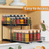 RCHYFEED 2 Tier Pull Out Spice Rack Organizer - Heavy Duty Slide Out Shelf for Kitchen Seasoning